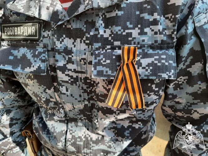 В Череповце росгвардейцы присоединились ко всероссийской акции «Георгиевская ленточка»