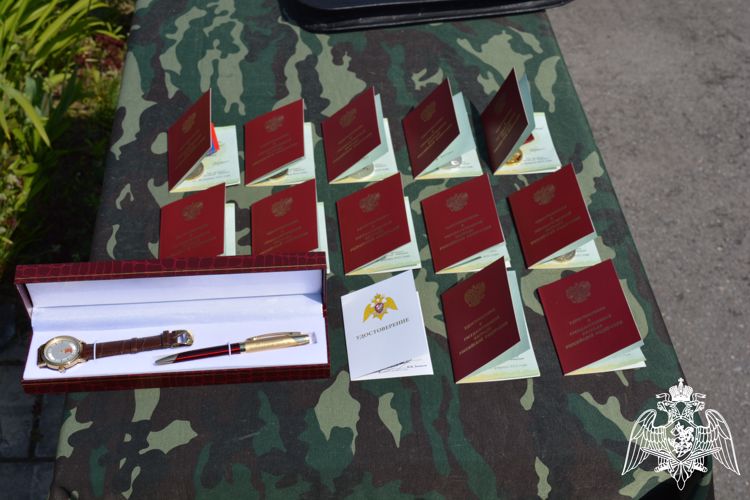 Вологодским росгвардейцам, отличившимся в ходе проведения специальной военной операции, вручены государственные награды.