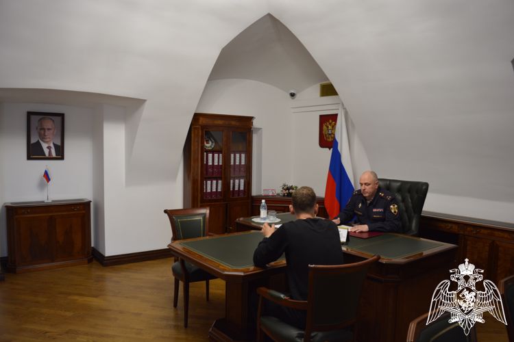 Врио начальника Управления Росгвардии по Вологодской области провел личный прием граждан