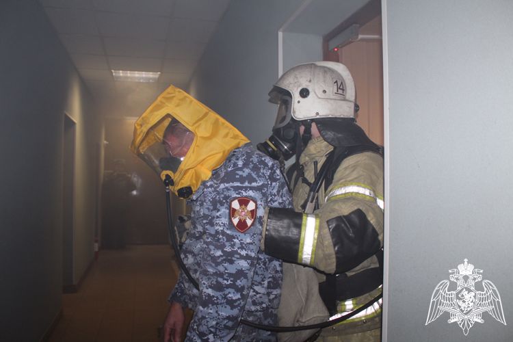 В Череповце прошли пожарно-тактические учения Росгвардии и МЧС