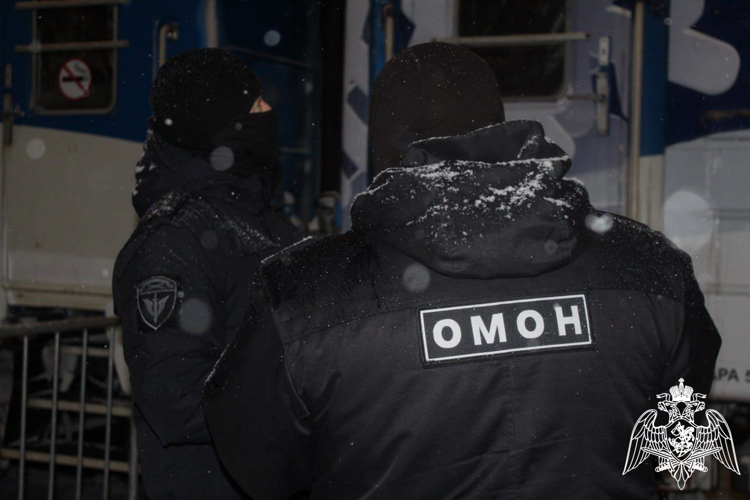В Вологде росгвардейцы обеспечили общественную безопасность во время прибытия в областную столицу поезда Деда Мороза