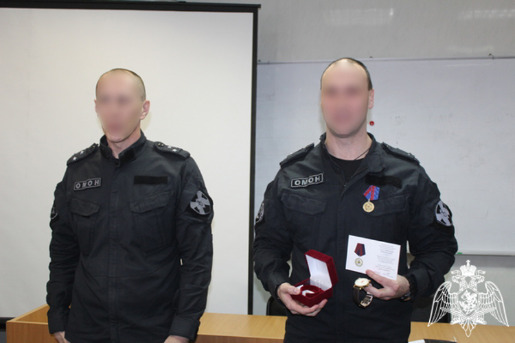 Сотрудникам ОМОН «Вымпел» Управления Росгвардии по Вологодской области вручены ведомственные награды