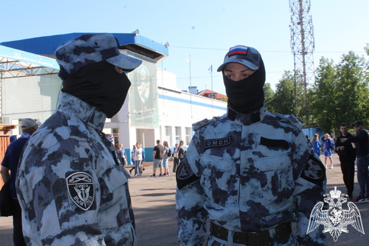 В Вологодской области сотрудники Росгвардии обеспечили безопасность футбольных матчей