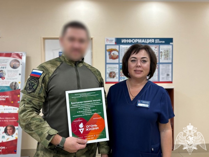 Сотрудники ОМОН «Вымпел» Управления Росгвардии по Вологодской области ко дню образования отряда приняли участие в донорской акции