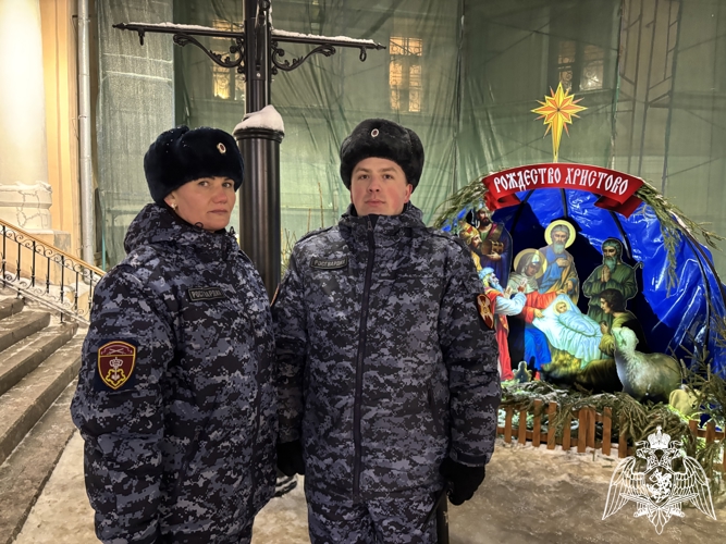 В Вологодской области сотрудники Росгвардии обеспечили безопасность во время Рождественских праздников
