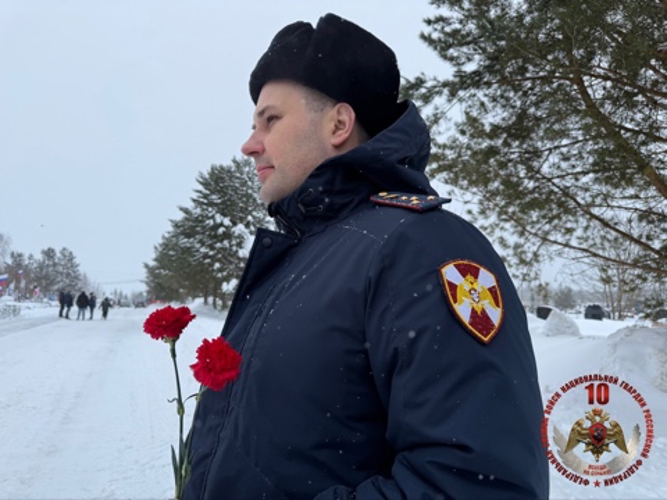 В Вологде росгвардейцы приняли участие в памятном мероприятии ко Дню защитника Отечества