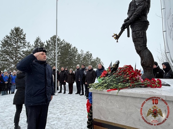 В Вологде росгвардейцы приняли участие в памятном мероприятии ко Дню защитника Отечества