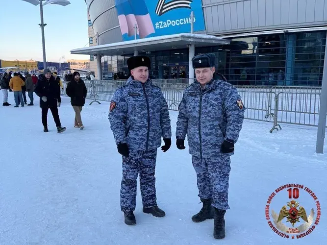В Череповце сотрудники Росгвардии обеспечили безопасность хоккейного матча «Северсталь» - «Нефтехимик»
