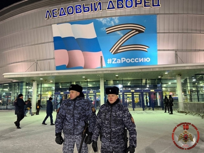 В Череповце сотрудники Росгвардии обеспечили безопасность хоккейного матча «Северсталь» - «Локомотив»