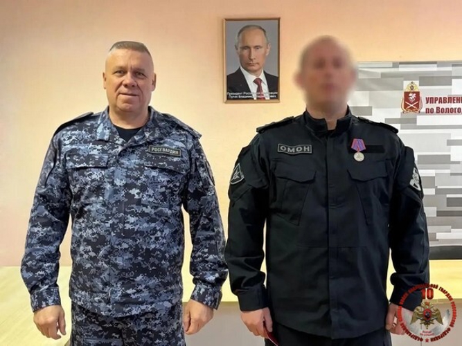 Сотрудникам и военнослужащим Управления Росгвардии по Вологодской области вручены государственные и ведомственные награды