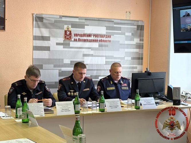 В Управлении Росгвардии по Вологодской области состоялось заседание оперативного штаба по вопросам обеспечения охраны общественного порядка и общественной безопасности