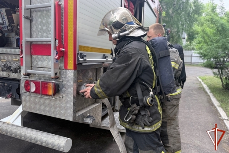В Вологде прошли пожарно-тактические учения Росгвардии и МЧС