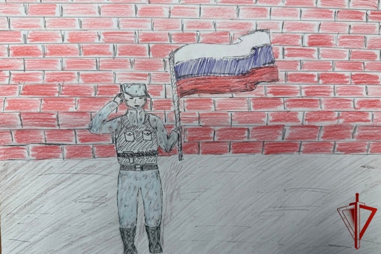 Сотрудники вневедомственной охраны Росгвардии по Вологодской области подвели итоги конкурса детского рисунка ко Дню Государственного флага