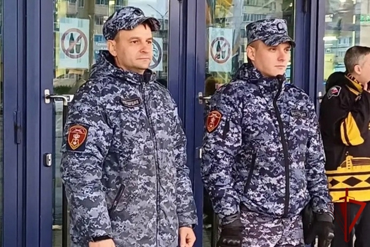 В Череповце сотрудники Росгвардии обеспечили безопасность хоккейного матча «Севесталь» - «Лада»